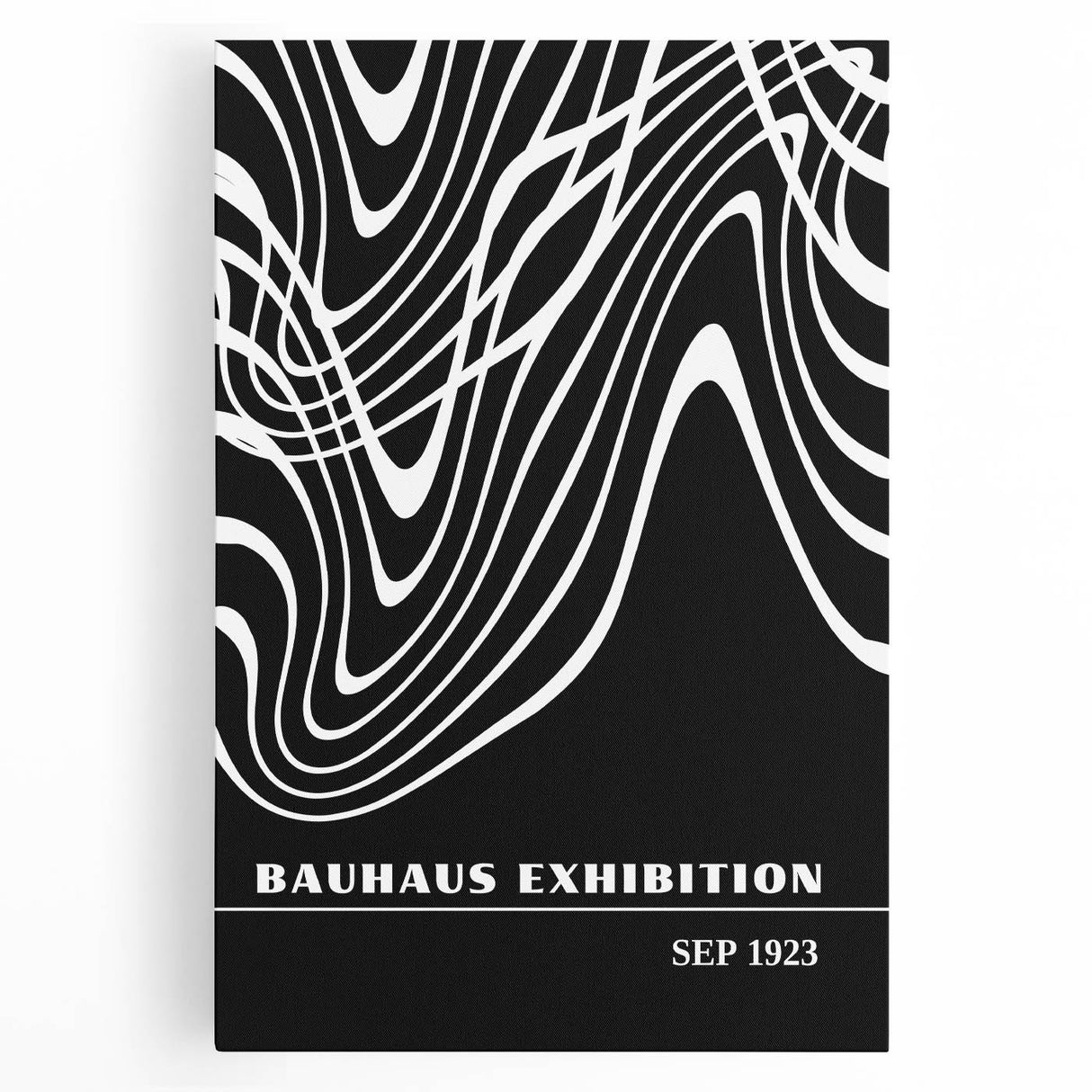 Bohemian Wall Art | Abstract Bauhaus Flowing Lines Canvas | Eclectic Print