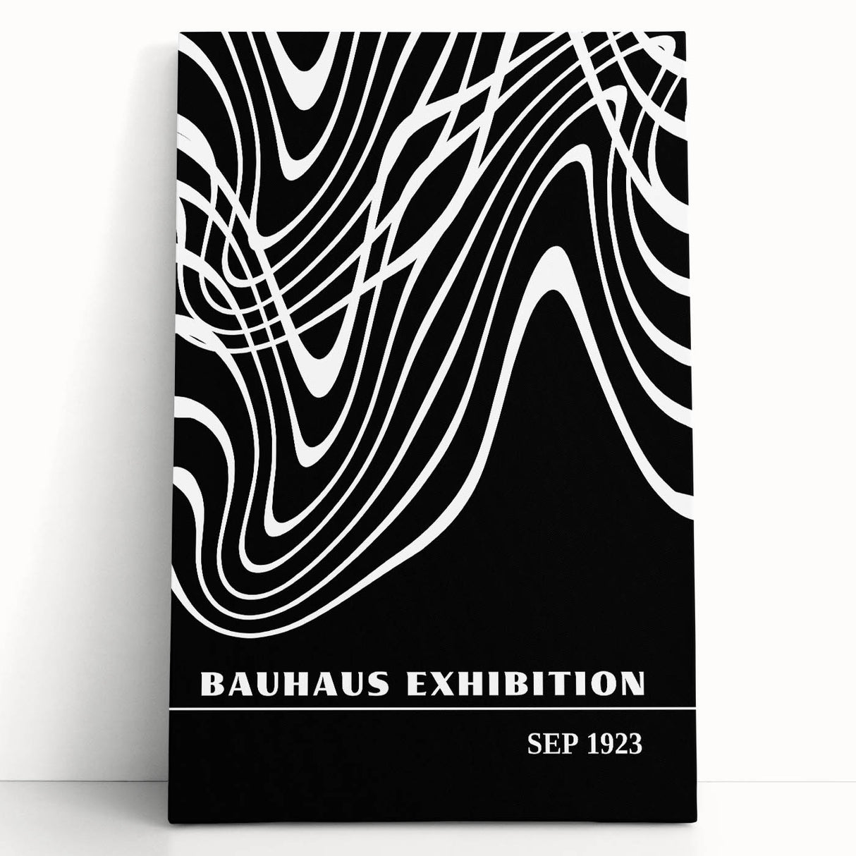 Bohemian Wall Art | Abstract Bauhaus Flowing Lines Canvas | Eclectic Print