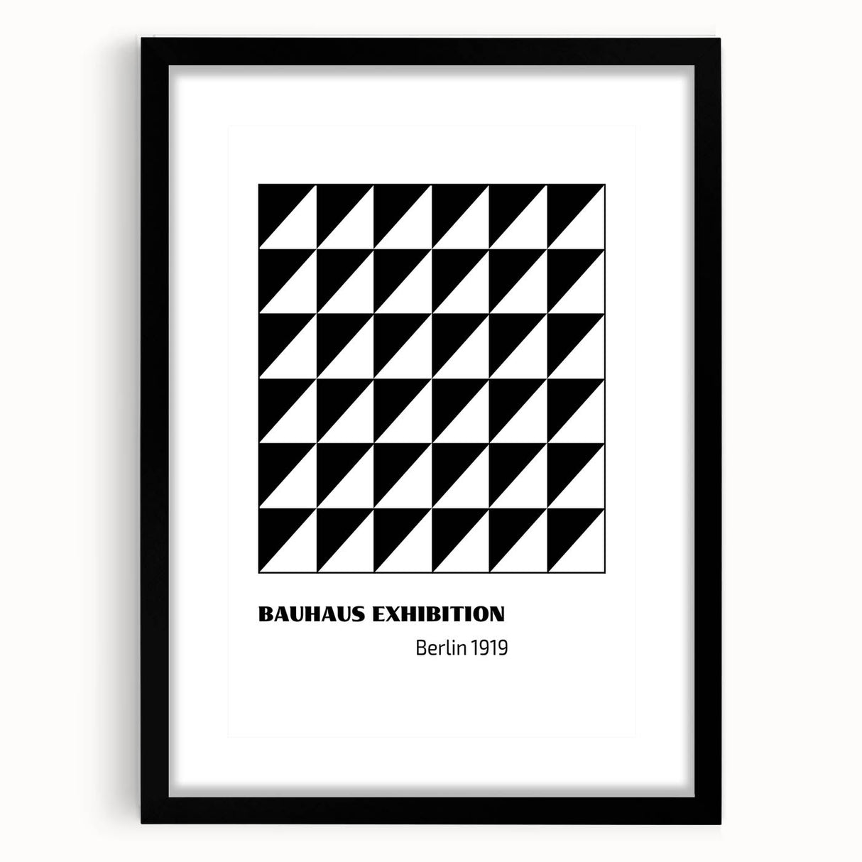Bohemian Wall Art | Bauhaus Geometric Triangles Boho Canvas | Eclectic Print