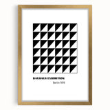 Bohemian Wall Art | Bauhaus Geometric Triangles Boho Canvas | Eclectic Print