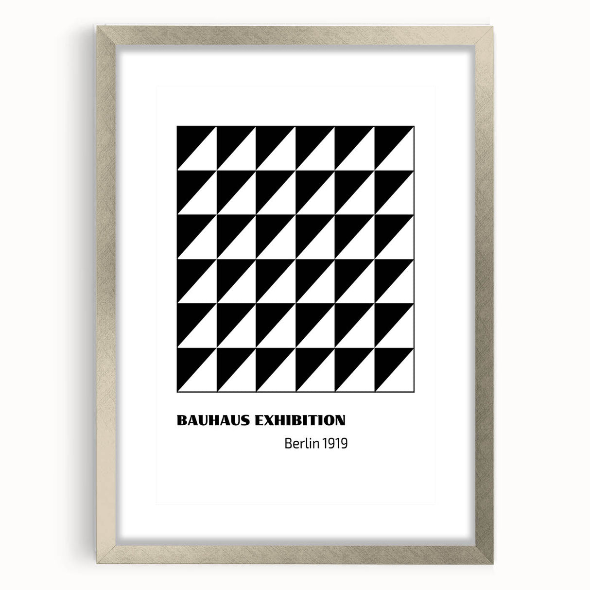 Bohemian Wall Art | Bauhaus Geometric Triangles Boho Canvas | Eclectic Print