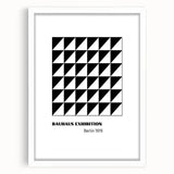 Bohemian Wall Art | Bauhaus Geometric Triangles Boho Canvas | Eclectic Print