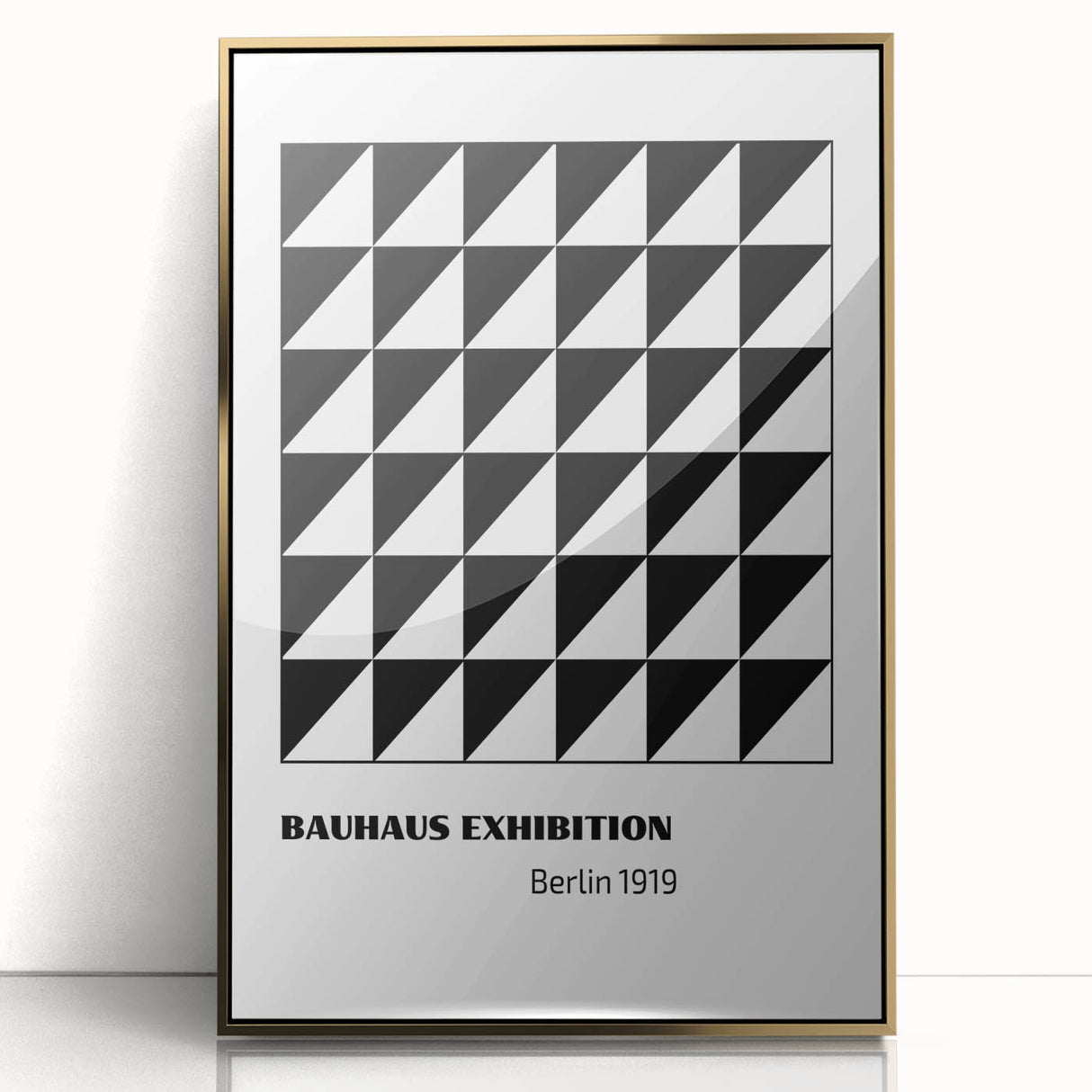 Bohemian Wall Art | Bauhaus Geometric Triangles Boho Canvas | Eclectic Print
