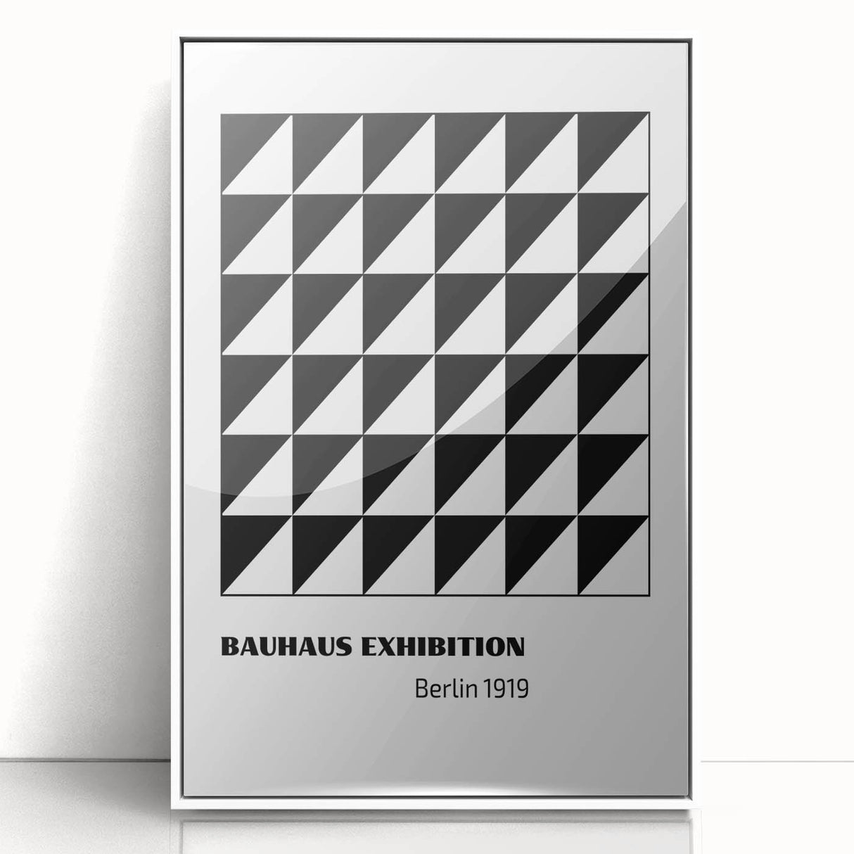 Bohemian Wall Art | Bauhaus Geometric Triangles Boho Canvas | Eclectic Print