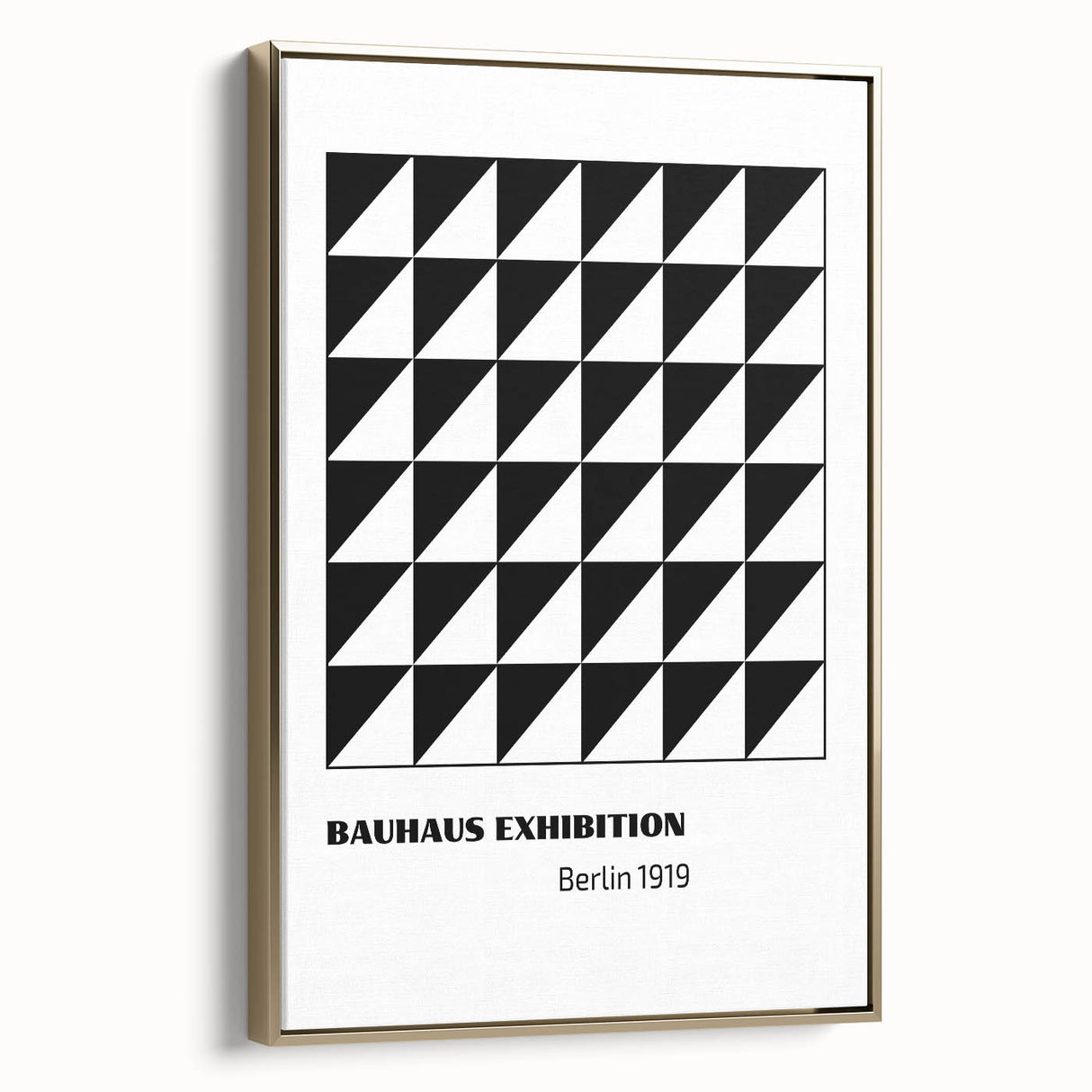 Bohemian Wall Art | Bauhaus Geometric Triangles Boho Canvas | Eclectic Print