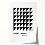 Bohemian Wall Art | Bauhaus Geometric Triangles Boho Canvas | Eclectic Print