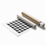 Bohemian Wall Art | Bauhaus Geometric Triangles Boho Canvas | Eclectic Print