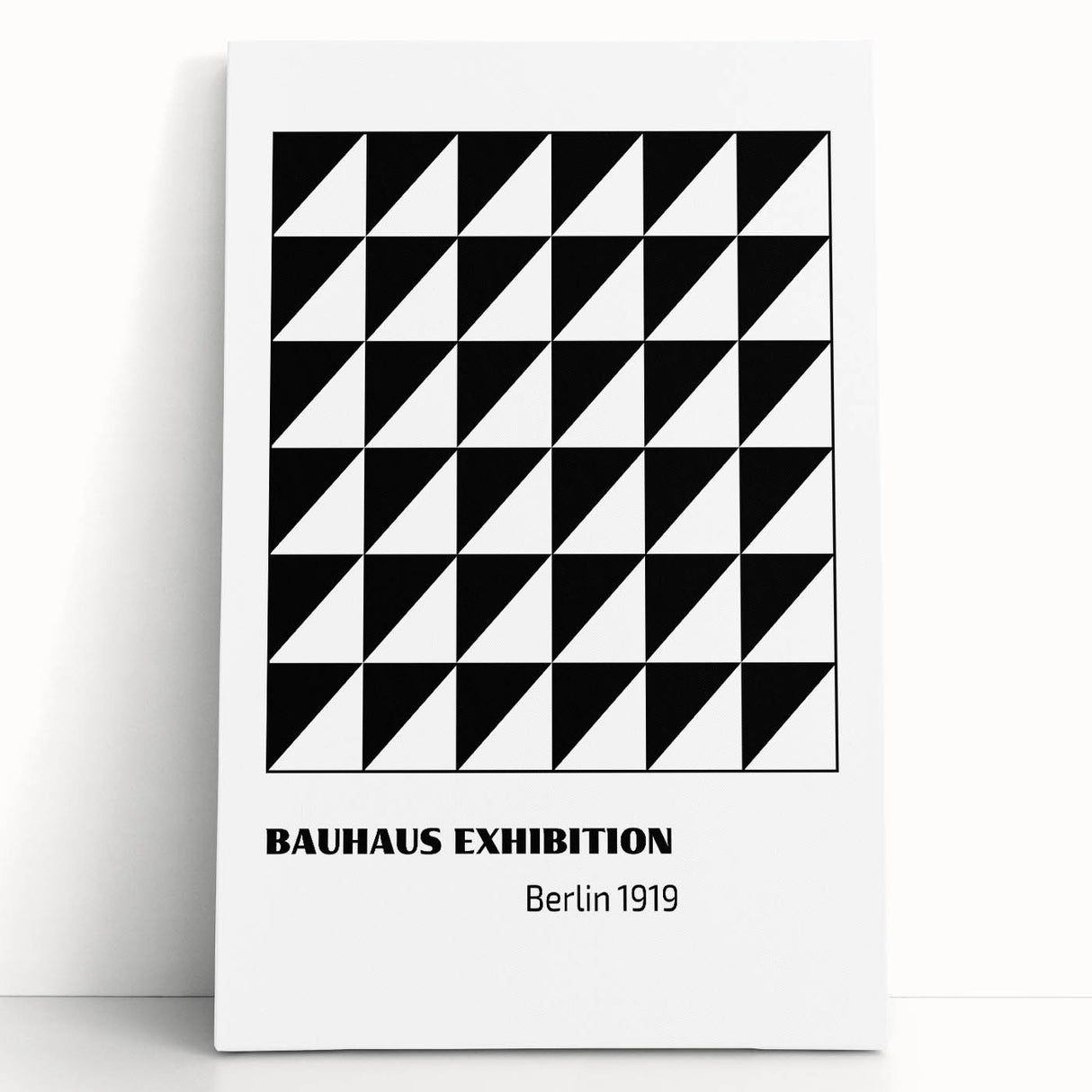Bohemian Wall Art | Bauhaus Geometric Triangles Boho Canvas | Eclectic Print