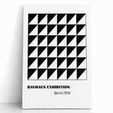 Bohemian Wall Art | Bauhaus Geometric Triangles Boho Canvas | Eclectic Print