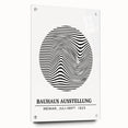 Bohemian Wall Art | Bauhaus Wavy Lines Circle Boho Canvas | Eclectic Print
