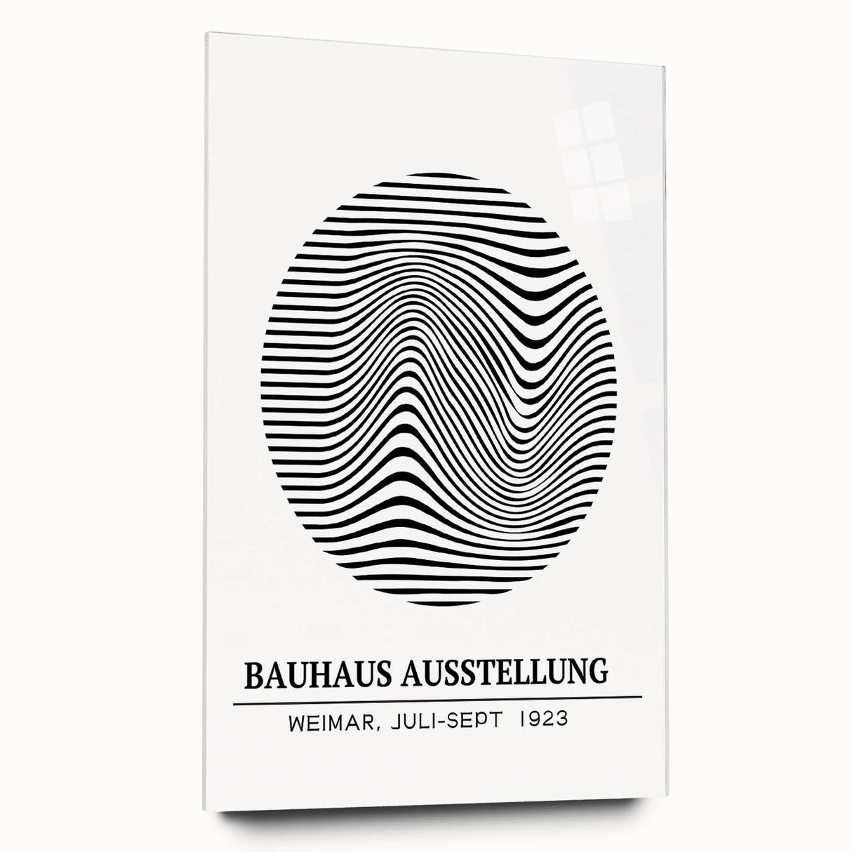Bohemian Wall Art | Bauhaus Wavy Lines Circle Boho Canvas | Eclectic Print