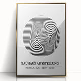 Bohemian Wall Art | Bauhaus Wavy Lines Circle Boho Canvas | Eclectic Print