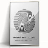 Bohemian Wall Art | Bauhaus Wavy Lines Circle Boho Canvas | Eclectic Print