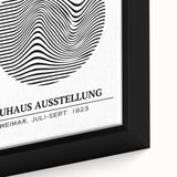 Bohemian Wall Art | Bauhaus Wavy Lines Circle Boho Canvas | Eclectic Print