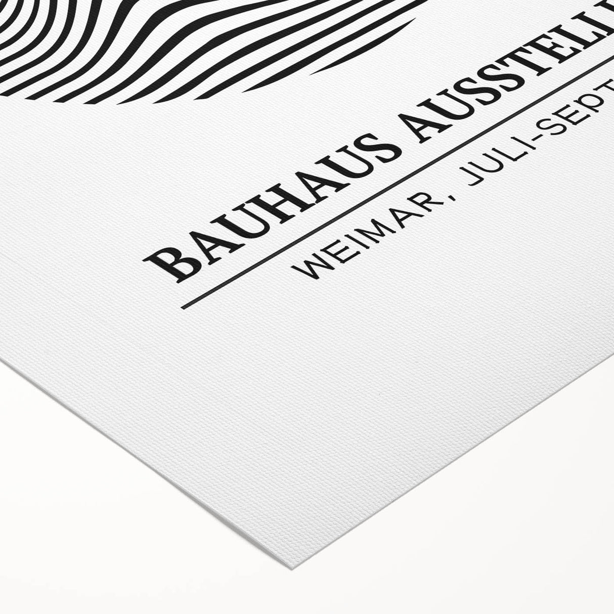 Bohemian Wall Art | Bauhaus Wavy Lines Circle Boho Canvas | Eclectic Print