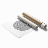 Bohemian Wall Art | Bauhaus Wavy Lines Circle Boho Canvas | Eclectic Print