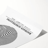 Bohemian Wall Art | Bauhaus Wavy Lines Circle Boho Canvas | Eclectic Print