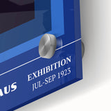 Bohemian Wall Art | Bauhaus Exhibition 1923 Boho Canvas | Blue Arch Decor