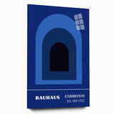 Bohemian Wall Art | Bauhaus Exhibition 1923 Boho Canvas | Blue Arch Decor