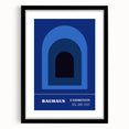 Bohemian Wall Art | Bauhaus Exhibition 1923 Boho Canvas | Blue Arch Decor
