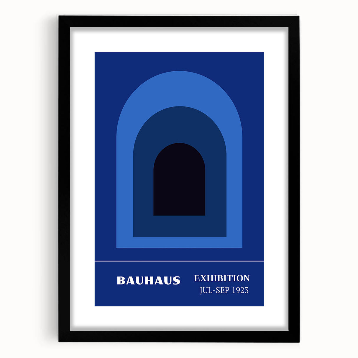 Bohemian Wall Art | Bauhaus Exhibition 1923 Boho Canvas | Blue Arch Decor