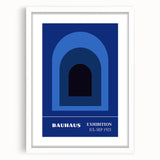 Bohemian Wall Art | Bauhaus Exhibition 1923 Boho Canvas | Blue Arch Decor