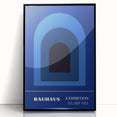 Bohemian Wall Art | Bauhaus Exhibition 1923 Boho Canvas | Blue Arch Decor
