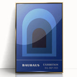 Bohemian Wall Art | Bauhaus Exhibition 1923 Boho Canvas | Blue Arch Decor
