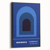 Bohemian Wall Art | Bauhaus Exhibition 1923 Boho Canvas | Blue Arch Decor