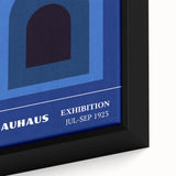 Bohemian Wall Art | Bauhaus Exhibition 1923 Boho Canvas | Blue Arch Decor