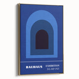 Bohemian Wall Art | Bauhaus Exhibition 1923 Boho Canvas | Blue Arch Decor