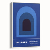 Bohemian Wall Art | Bauhaus Exhibition 1923 Boho Canvas | Blue Arch Decor