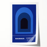 Bohemian Wall Art | Bauhaus Exhibition 1923 Boho Canvas | Blue Arch Decor