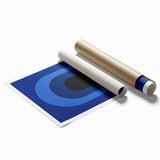 Bohemian Wall Art | Bauhaus Exhibition 1923 Boho Canvas | Blue Arch Decor