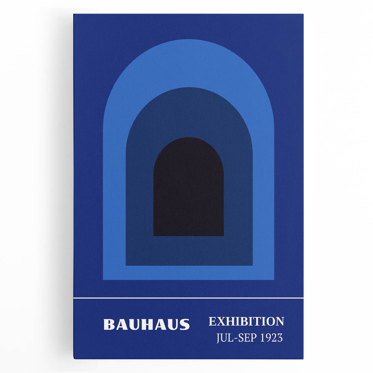 Bohemian Wall Art | Bauhaus Exhibition 1923 Boho Canvas | Blue Arch Decor