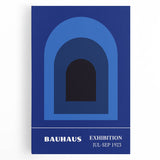 Bohemian Wall Art | Bauhaus Exhibition 1923 Boho Canvas | Blue Arch Decor