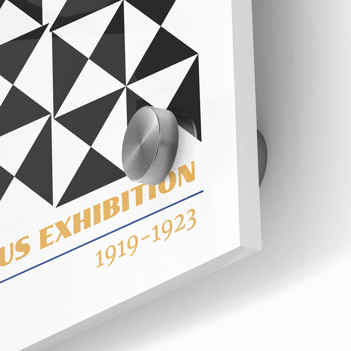 Bohemian Wall Art | Bauhaus Geometric Black & White Canvas | Eclectic Print