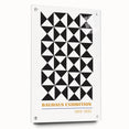 Bohemian Wall Art | Bauhaus Geometric Black & White Canvas | Eclectic Print