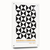 Bohemian Wall Art | Bauhaus Geometric Black & White Canvas | Eclectic Print