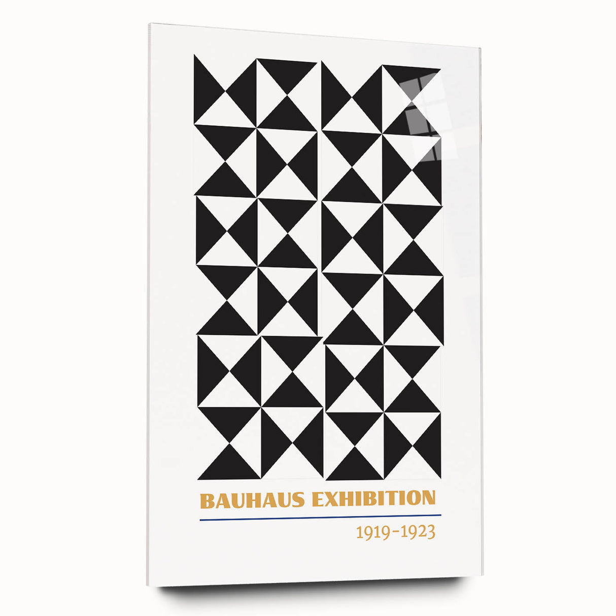 Bohemian Wall Art | Bauhaus Geometric Black & White Canvas | Eclectic Print