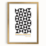 Bohemian Wall Art | Bauhaus Geometric Black & White Canvas | Eclectic Print