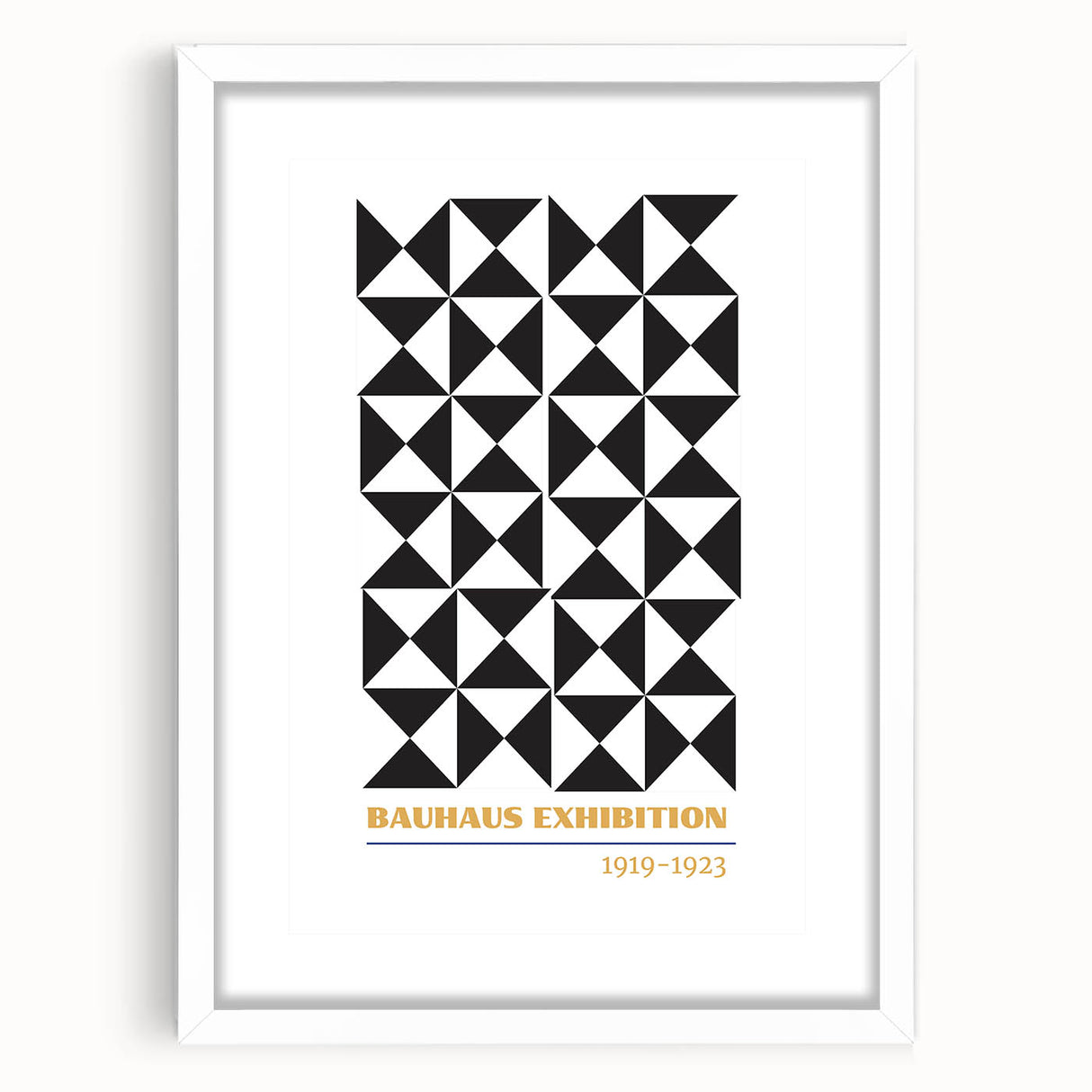 Bohemian Wall Art | Bauhaus Geometric Black & White Canvas | Eclectic Print