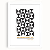 Bohemian Wall Art | Bauhaus Geometric Black & White Canvas | Eclectic Print