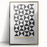 Bohemian Wall Art | Bauhaus Geometric Black & White Canvas | Eclectic Print