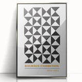Bohemian Wall Art | Bauhaus Geometric Black & White Canvas | Eclectic Print