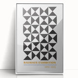 Bohemian Wall Art | Bauhaus Geometric Black & White Canvas | Eclectic Print
