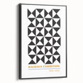 Bohemian Wall Art | Bauhaus Geometric Black & White Canvas | Eclectic Print