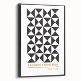 Bohemian Wall Art | Bauhaus Geometric Black & White Canvas | Eclectic Print
