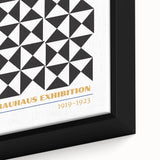 Bohemian Wall Art | Bauhaus Geometric Black & White Canvas | Eclectic Print