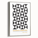 Bohemian Wall Art | Bauhaus Geometric Black & White Canvas | Eclectic Print